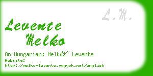 levente melko business card